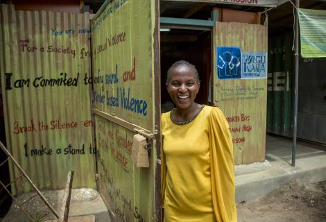 Wangu Kanja of the Wangu Kanja Foundation, an ActionAid partner organisation in Kenya supporting women who have experienced gender-based violence.