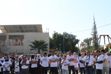 600 people from Palestinian communities facing forced displacement took part in the Walk for Freedom.